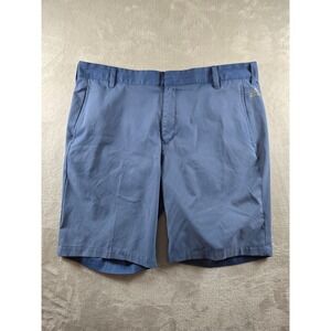 Adidas Golf Shorts Mens 36 Blue Performance Flat Front Casual Pockets